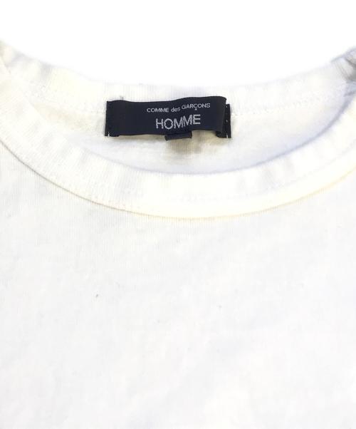 COMME des GARCONS HOMME（コムデギャルソン オム）COMME des GARCONS HOMME (コムデギャルソン オム) ロゴプリントTシャツ　HO-T101 ホワイト サイズ:Ｌの古着・服飾アイテム
