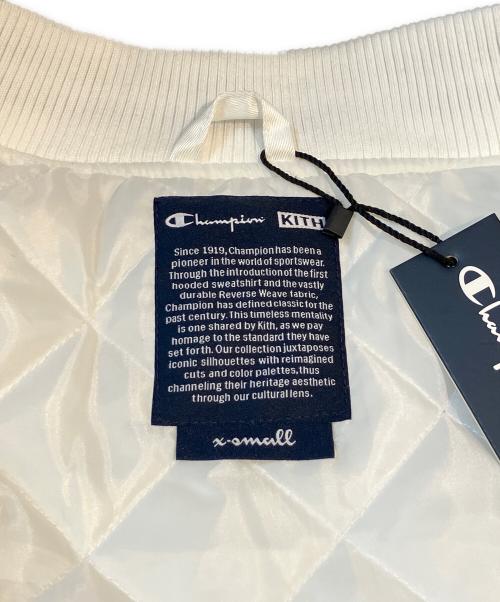 Champion（チャンピオン）Champion (チャンピオン) KITH (キス) BASEBALL JACKET　140659 ホワイト サイズ:X-SMALL 未使用品の古着・服飾アイテム
