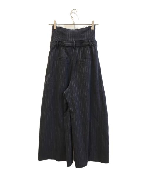 MAISON SPECIAL（メゾンスペシャル）MAISON SPECIAL (メゾンスペシャル) Low Waist Layered Stripe Wide Pants　21232465204 ネイビー サイズ:Ｓの古着・服飾アイテム