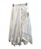 3.1 phillip limスリーワンフィリップリム）の古着「アシンメトリーステッチスカート」｜ホワイト