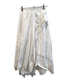 3.1 phillip lim（スリーワンフィリップリム）の古着「アシンメトリーステッチスカート」｜ホワイト