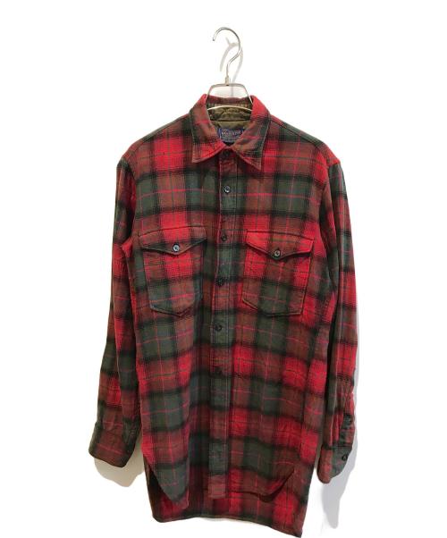 PENDLETON（ペンドルトン）PENDLETON (ペンドルトン) ウールチェックシャツ レッド サイズ:SIZE 14 1/2の古着・服飾アイテム