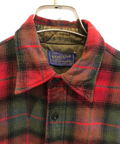 PENDLETON（ペンドルトン）PENDLETON (ペンドルトン) ウールチェックシャツ レッド サイズ:SIZE 14 1/2の古着・服飾アイテム