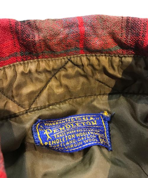 PENDLETON（ペンドルトン）PENDLETON (ペンドルトン) ウールチェックシャツ レッド サイズ:SIZE 14 1/2の古着・服飾アイテム