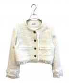 moriponモリポン）の古着「ツイードジャケット」｜ホワイト