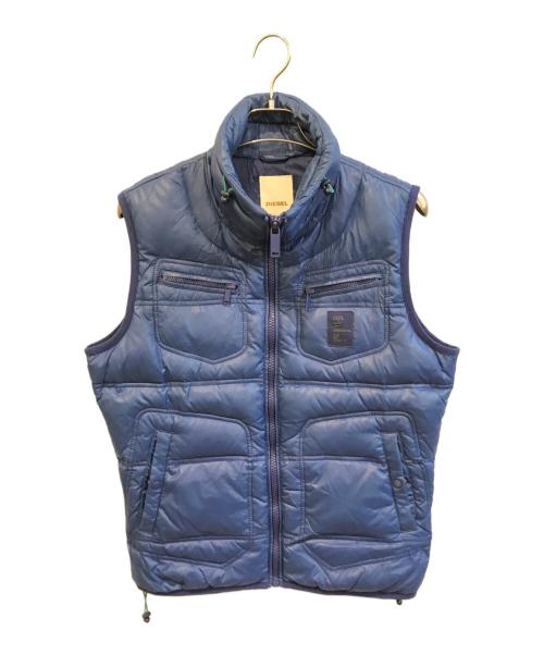 DIESEL（ディーゼル）DIESEL (ディーゼル) ダウンベスト ブルー サイズ:Mの古着・服飾アイテム