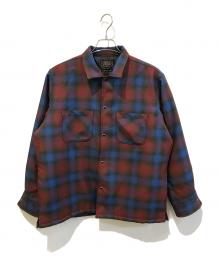 BEAMS（ビームス）の古着「オンブレチェック キルトシャツブルゾン　38-18-0292-791」｜ブルー×レッド