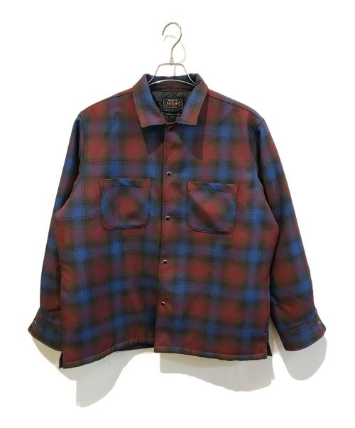 BEAMS（ビームス）BEAMS (ビームス) オンブレチェック キルトシャツブルゾン　38-18-0292-791 ブルー×レッド サイズ:Ｓの古着・服飾アイテム