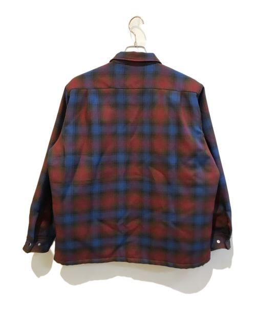 BEAMS（ビームス）BEAMS (ビームス) オンブレチェック キルトシャツブルゾン　38-18-0292-791 ブルー×レッド サイズ:Ｓの古着・服飾アイテム