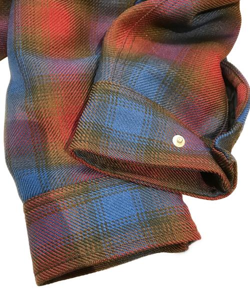 BEAMS（ビームス）BEAMS (ビームス) オンブレチェック キルトシャツブルゾン　38-18-0292-791 ブルー×レッド サイズ:Ｓの古着・服飾アイテム