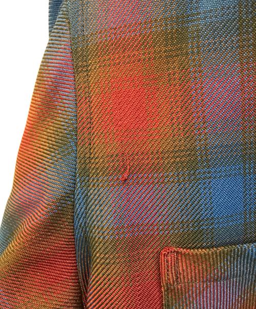 BEAMS（ビームス）BEAMS (ビームス) オンブレチェック キルトシャツブルゾン　38-18-0292-791 ブルー×レッド サイズ:Ｓの古着・服飾アイテム