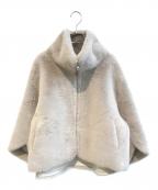 BARNEYS NEWYORKバーニーズ・ニューヨーク）の古着「フェイクファーショートブルゾン　2212232」｜ベージュ
