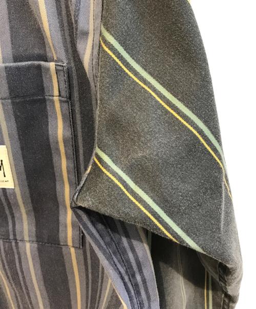 stussy（ステューシー）stussy (ステューシー) Mix Stripe Zip Up Work　1110168 ネイビー サイズ:Ｓの古着・服飾アイテム