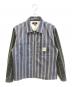 stussy（ステューシー）の古着「Mix Stripe Zip Up Work　1110168」｜ネイビー