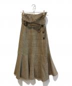 Mystradaマイストラーダ）の古着「サイドボタンハイウエストスカート　30330291」｜ブラウン