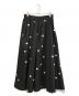 JUSGLITTY（ジャスグリッティー）の古着「ドット刺繍タックスカート　43330460」｜ブラック