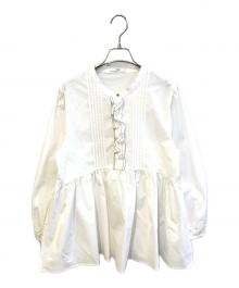 SHIPS（シップス）の古着「フリル刺繍ペプラムブラウス　311-11-2137-0599」｜ホワイト