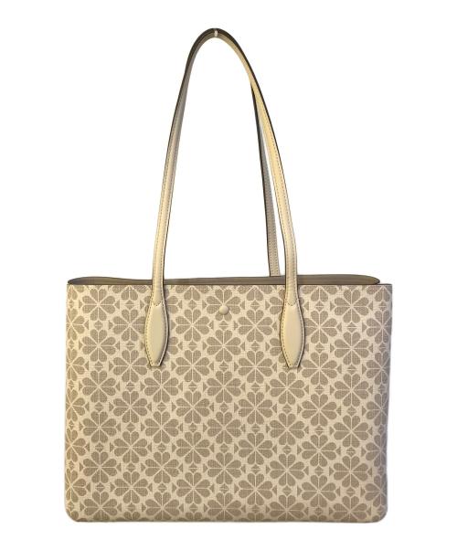 Kate Spade（ケイトスペード）Kate Spade (ケイトスペード) オール デイ スペード フラワー PVC コーテッド キャンバス ラージ トート　PXR00360 ベージュの古着・服飾アイテム