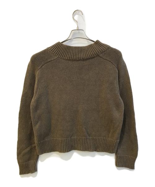 MARGARET HOWELL（マーガレットハウエル）MARGARET HOWELL (マーガレットハウエル) リネン混Vネックニット　578-5163003 カーキ サイズ:Ｍの古着・服飾アイテム