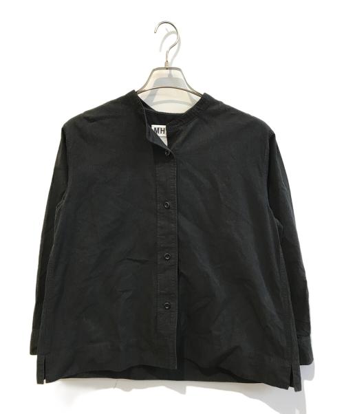 MARGARET HOWELL（マーガレットハウエル）MARGARET HOWELL (マーガレットハウエル) バンドカラーシャツ ブラック サイズ:Sの古着・服飾アイテム