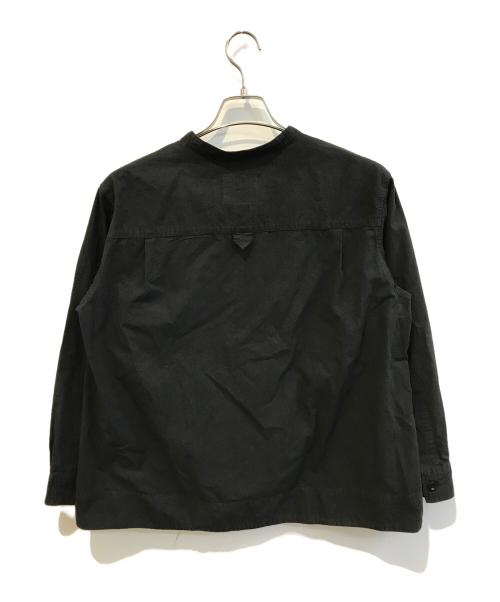 MARGARET HOWELL（マーガレットハウエル）MARGARET HOWELL (マーガレットハウエル) バンドカラーシャツ ブラック サイズ:Sの古着・服飾アイテム