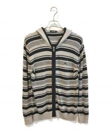 BURBERRY BLACK LABEL（バーバリーブラックレーベル）の古着「ジップアップニット」｜グレー