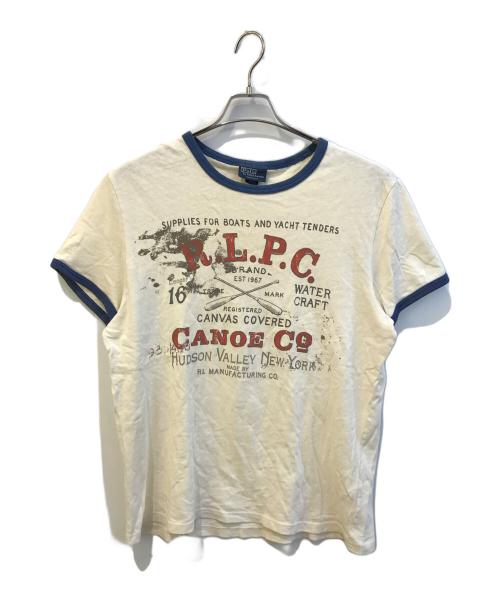 POLO RALPH LAUREN（ポロ・ラルフローレン）POLO RALPH LAUREN (ポロ・ラルフローレン) リンガーTシャツ アイボリー サイズ:ＸＬの古着・服飾アイテム