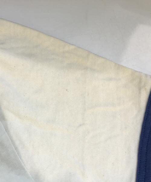 POLO RALPH LAUREN（ポロ・ラルフローレン）POLO RALPH LAUREN (ポロ・ラルフローレン) リンガーTシャツ アイボリー サイズ:ＸＬの古着・服飾アイテム