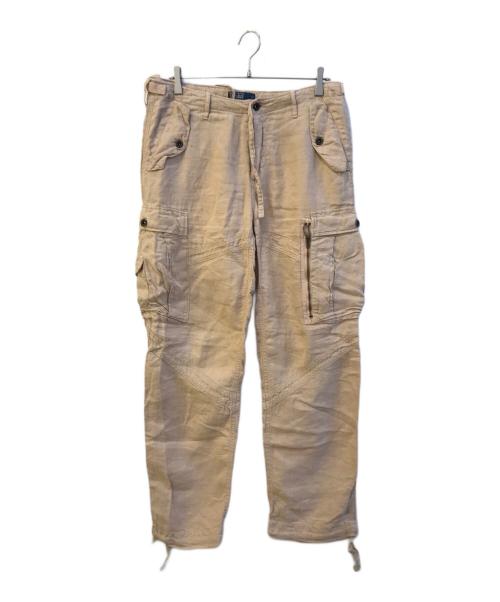 POLO RALPH LAUREN（ポロ・ラルフローレン）POLO RALPH LAUREN (ポロ・ラルフローレン) リネンカーゴパンツ ベージュ サイズ:86cm (W34)の古着・服飾アイテム