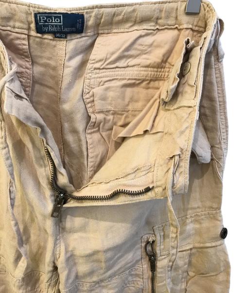 POLO RALPH LAUREN（ポロ・ラルフローレン）POLO RALPH LAUREN (ポロ・ラルフローレン) リネンカーゴパンツ ベージュ サイズ:86cm (W34)の古着・服飾アイテム