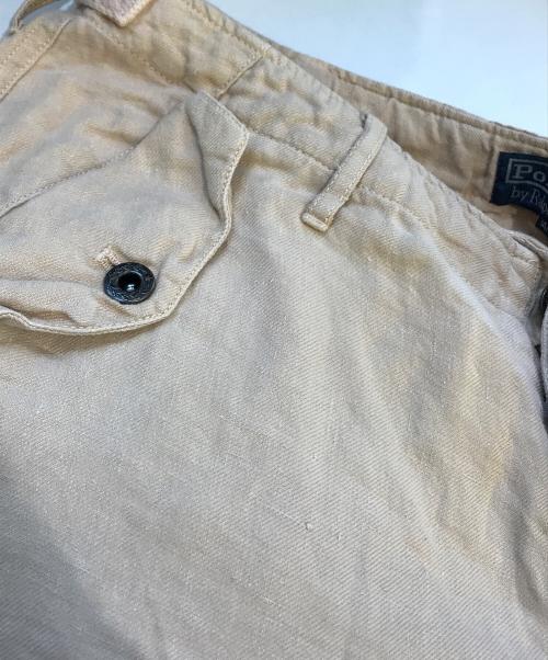 POLO RALPH LAUREN（ポロ・ラルフローレン）POLO RALPH LAUREN (ポロ・ラルフローレン) リネンカーゴパンツ ベージュ サイズ:86cm (W34)の古着・服飾アイテム