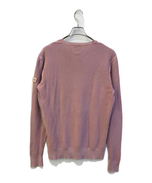 C.P COMPANY（シーピーカンパニー）C.P COMPANY (シーピーカンパニー) Vネックニット ピンク サイズ:50の古着・服飾アイテム