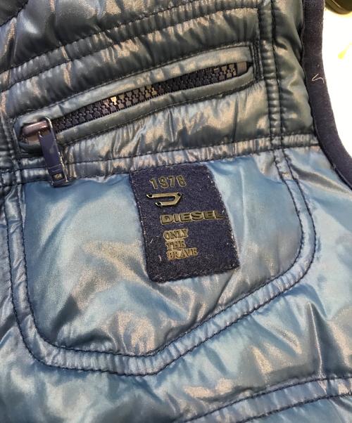 DIESEL（ディーゼル）DIESEL (ディーゼル) ダウンベスト ブルー サイズ:Ｓの古着・服飾アイテム