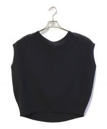 SOEJU（ソージュ）の古着「ショートスリーブコクーンブラウス　S-01-SB-008」｜ネイビー