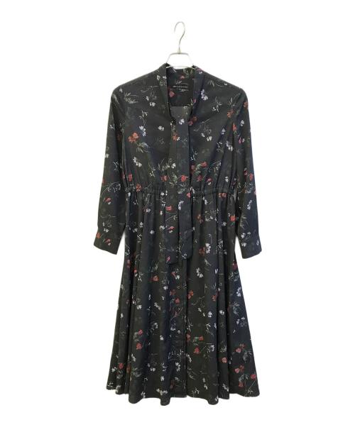 23区（ニジュウサンク）23区 (ニジュウサンク) 花柄ワンピース　OP.WO.KW.1308 ブラック サイズ:Ｌの古着・服飾アイテム