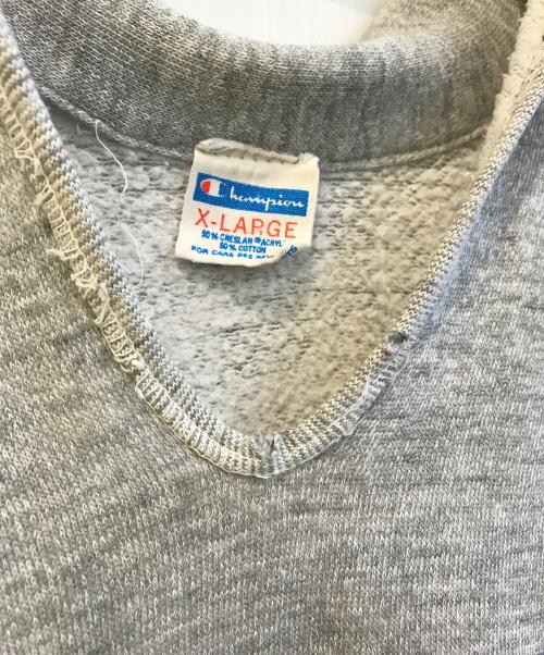 Champion（チャンピオン）Champion (チャンピオン) 70’S襟付き半袖スウェット グレー サイズ:ＸＬの古着・服飾アイテム