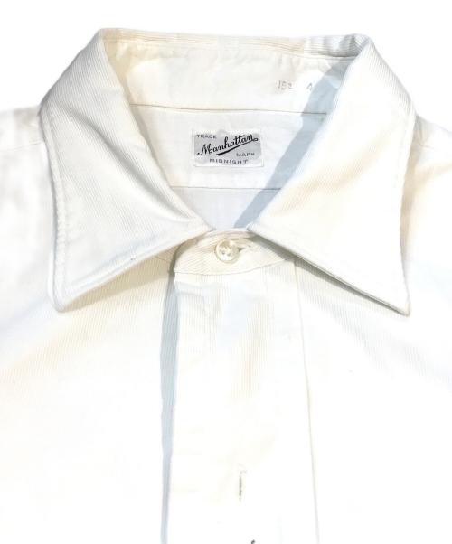 Manhattan（マンハッタン）Manhattan (マンハッタン) 40'Sブザムシャツ ホワイト サイズ:4の古着・服飾アイテム