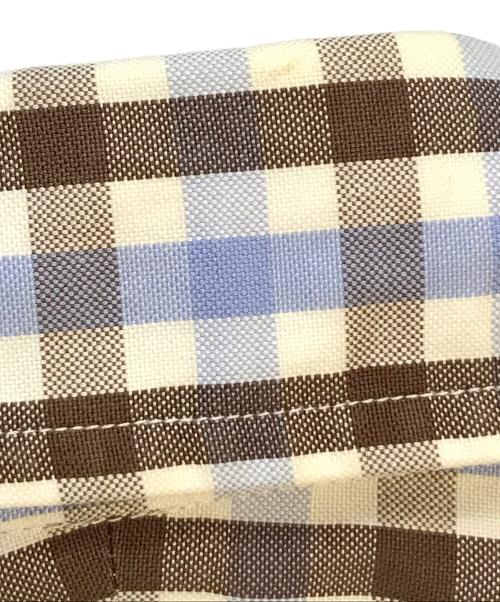 HERMES（エルメス）HERMES (エルメス) 袖セリエボタンギンガムチェックBDシャツ ブルー サイズ:38/15の古着・服飾アイテム