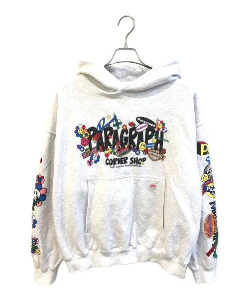 paragraph（パラグラフ）Paragraph (パラグラフ) スマイルマルチロゴプリントスウェット グレー サイズ:2の古着・服飾アイテム