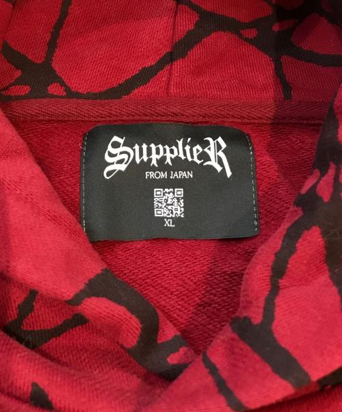 SUPPLIER（サプライヤー）SUPPLIER (サプライヤー) Crack Hoodie レッド サイズ:XLの古着・服飾アイテム