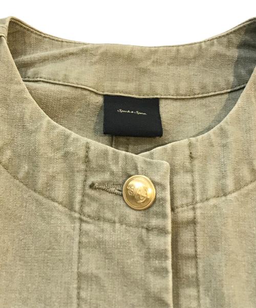 Spick and Span（スピック＆スパン）Spick and Span (スピック＆スパン) コットンノーカラー金ボタンブルゾン　23011200700010 オリーブ サイズ:Fの古着・服飾アイテム