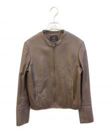 23区（ニジュウサンク）の古着「ラムレザージャケット　JK.WO.HA.0301」｜ブラウン