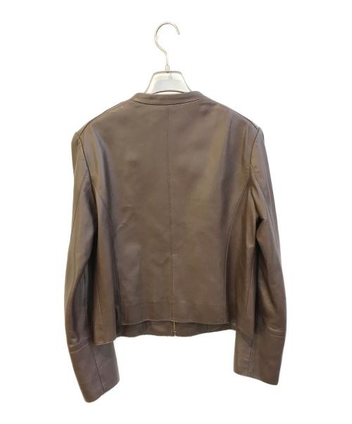 23区（ニジュウサンク）23区 (ニジュウサンク) ラムレザージャケット　JK.WO.HA.0301 ブラウン サイズ:42の古着・服飾アイテム