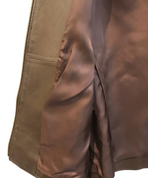 23区（ニジュウサンク）23区 (ニジュウサンク) ラムレザージャケット　JK.WO.HA.0301 ブラウン サイズ:42の古着・服飾アイテム