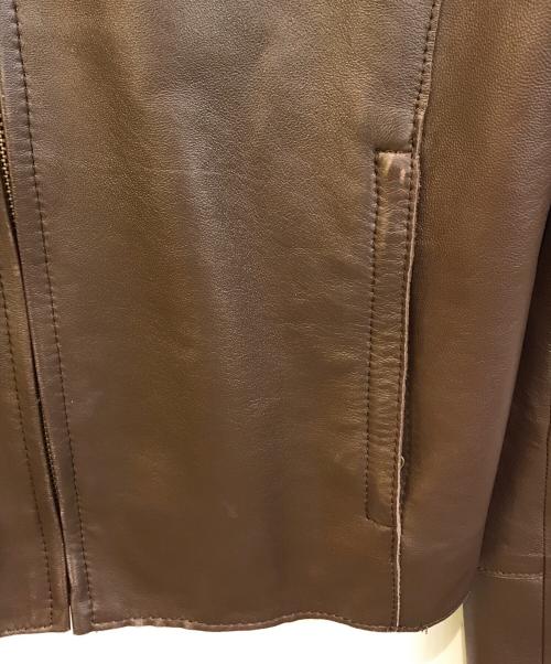 23区（ニジュウサンク）23区 (ニジュウサンク) ラムレザージャケット　JK.WO.HA.0301 ブラウン サイズ:42の古着・服飾アイテム
