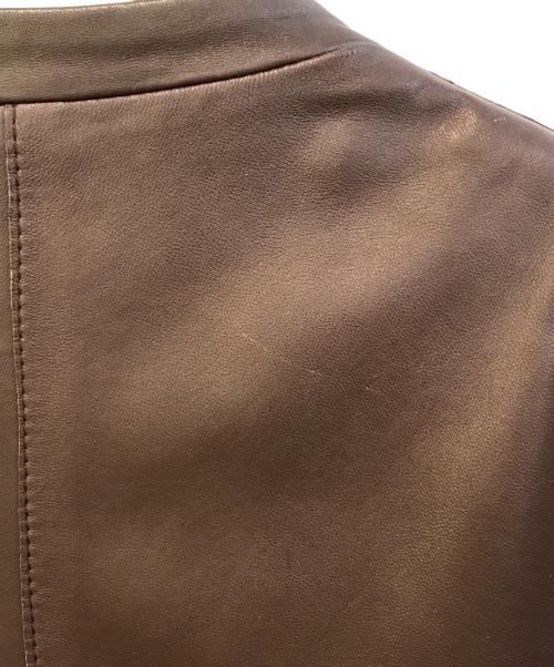 23区（ニジュウサンク）23区 (ニジュウサンク) ラムレザージャケット　JK.WO.HA.0301 ブラウン サイズ:42の古着・服飾アイテム