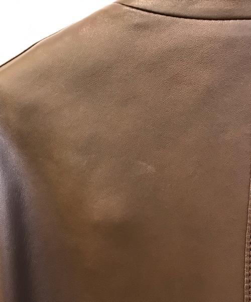 23区（ニジュウサンク）23区 (ニジュウサンク) ラムレザージャケット　JK.WO.HA.0301 ブラウン サイズ:42の古着・服飾アイテム