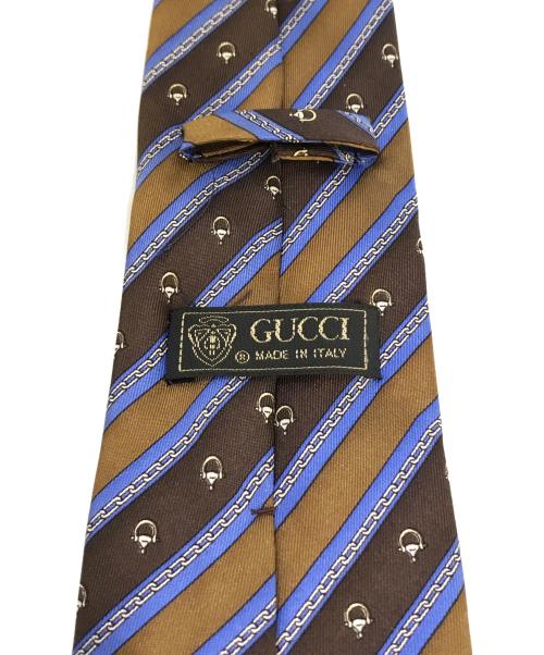 GUCCI（グッチ）GUCCI (グッチ) シルクネクタイ ブラウン サイズ:-の古着・服飾アイテム