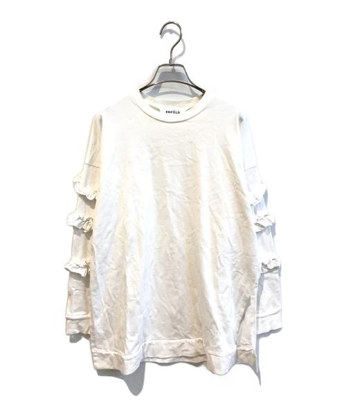 ENFOLD（エンフォルド）ENFOLD (エンフォルド) SCREW-SLEEVE PULLOVER ENFOLD　300GS280-0800　 ホワイト サイズ:Ｍの古着・服飾アイテム