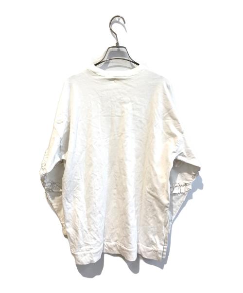 ENFOLD（エンフォルド）ENFOLD (エンフォルド) SCREW-SLEEVE PULLOVER ENFOLD　300GS280-0800　 ホワイト サイズ:Ｍの古着・服飾アイテム